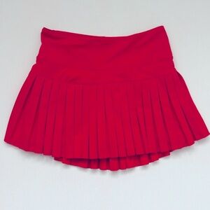 GOLDHINGE pleated skirt - red